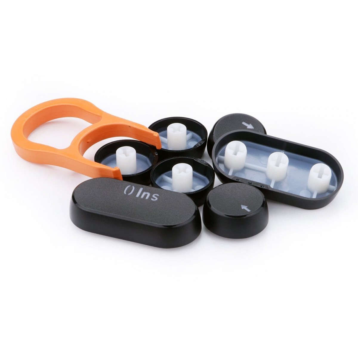 Keycaps Redragon A106, ABS, ANSI, Double Shot, Black, 104 Teclas 