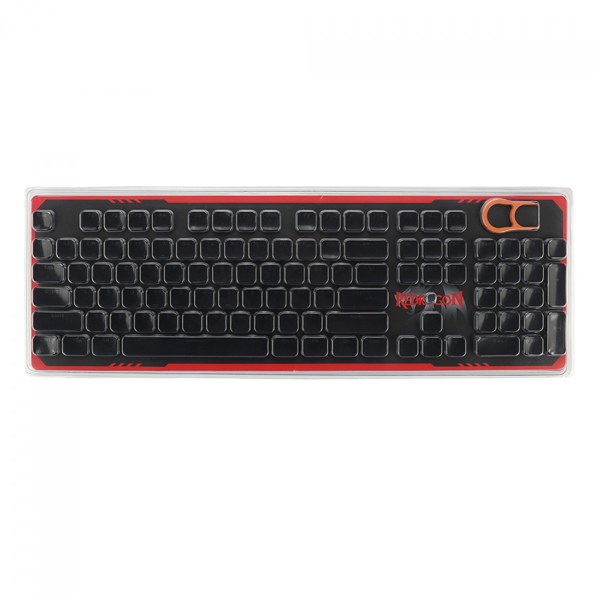 Keycaps Redragon A107, PBT, ANSI, Double Shot, Black, 104 Teclas