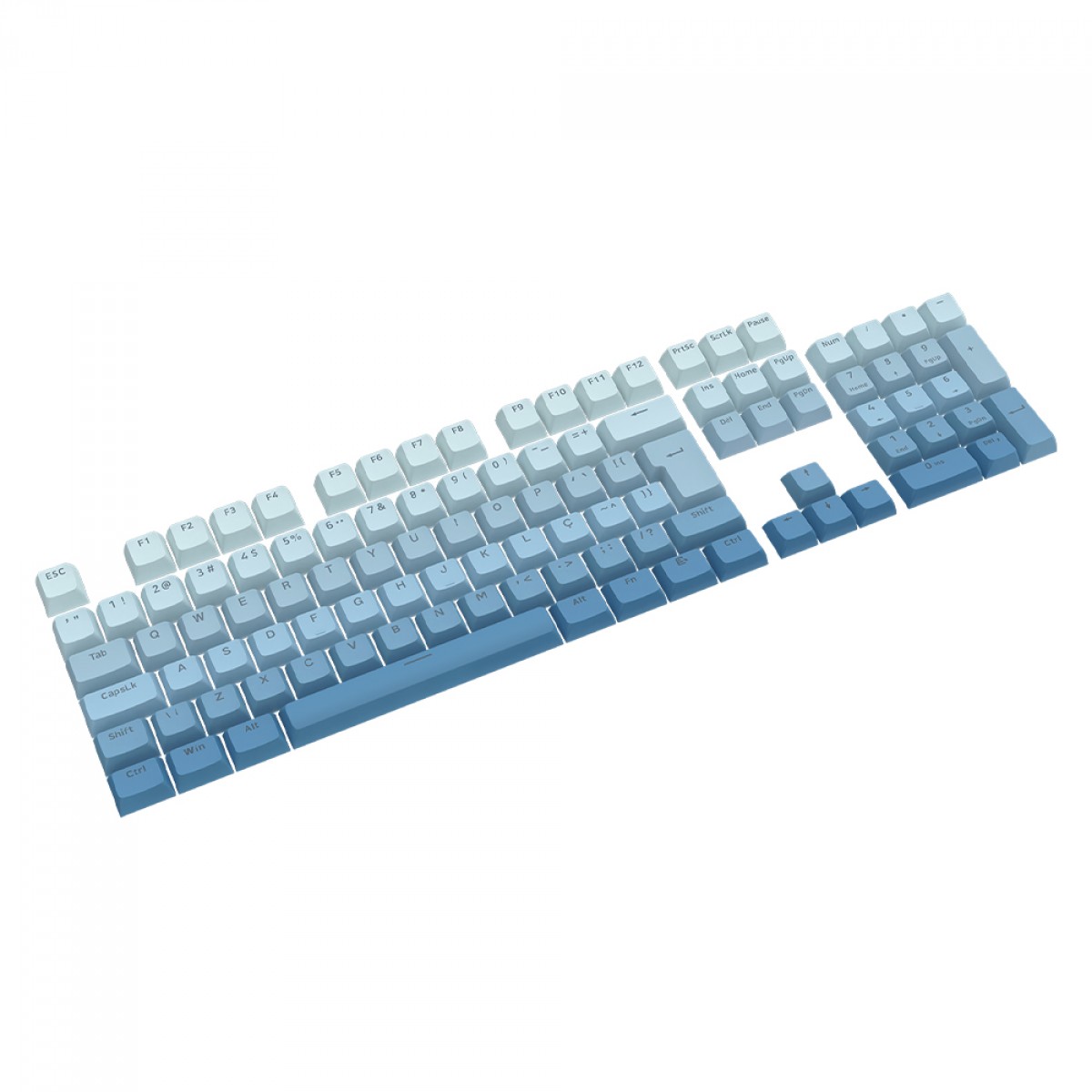 Keycaps Redragon A134 PT, ABNT2, 106 Teclas, Degradê Azul
