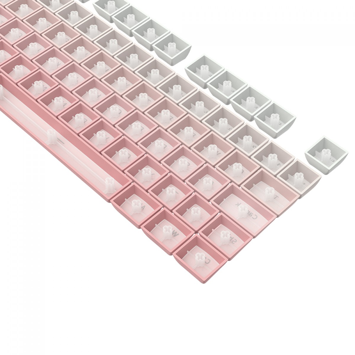 Keycaps Redragon A139 PT, ABNT2, 106 Teclas, Degradê Branco e Rosa