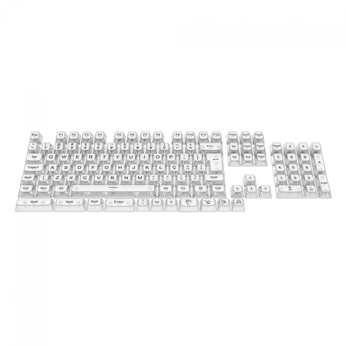 Keycaps Redragon Crystal, OSA, ABNT2, 117 Teclas, A137 PT