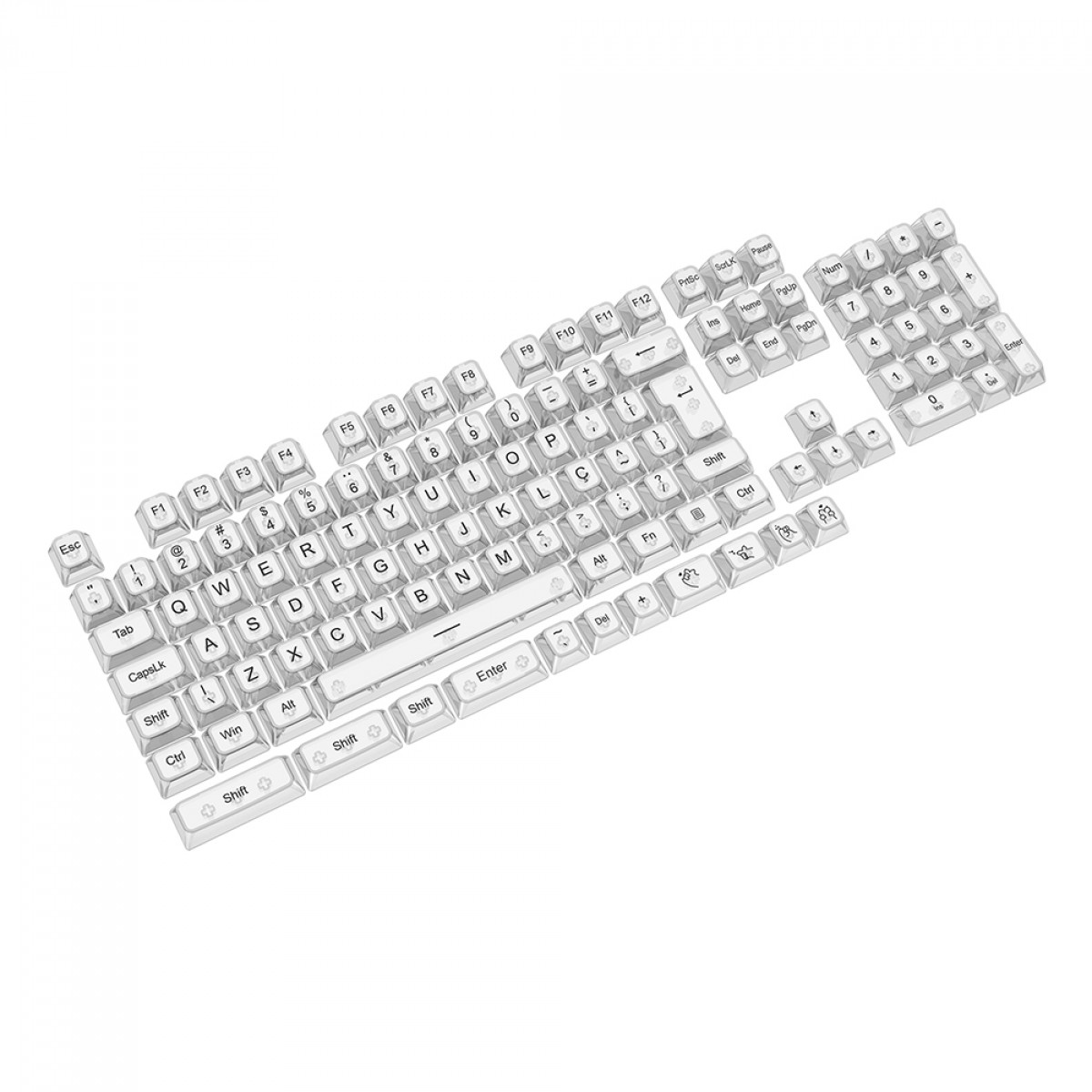 Keycaps Redragon Crystal, OSA, ABNT2, 117 Teclas, A137 PT
