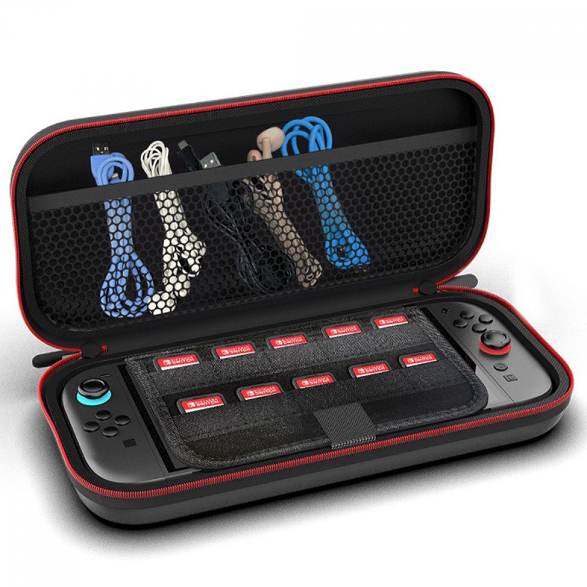 Kit 9 em 1 Ipega Para Nintendo Switch 2, Case + Capa de Silicone + Película + Acessórios, Preto, PG-2194P