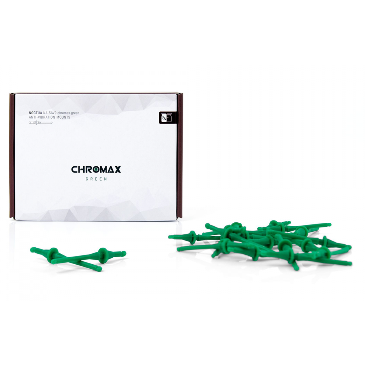 Kit Anti-Vibração Para Fans Noctua, NA-SAV2 Chromax Green