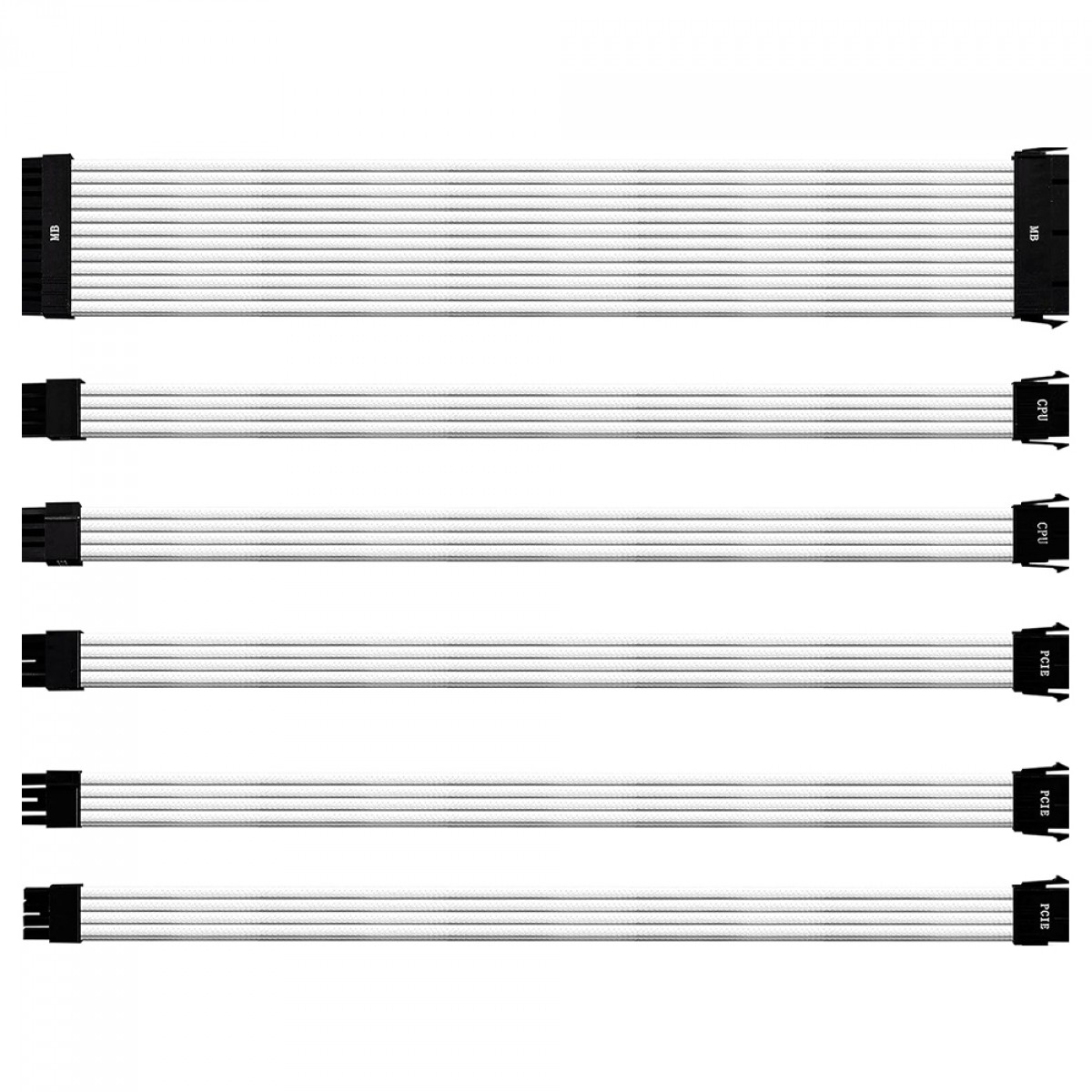 Kit Cabos Extensores Cooler Master, 30cm, Branco, CMA-NEST16XXWT1-GL
