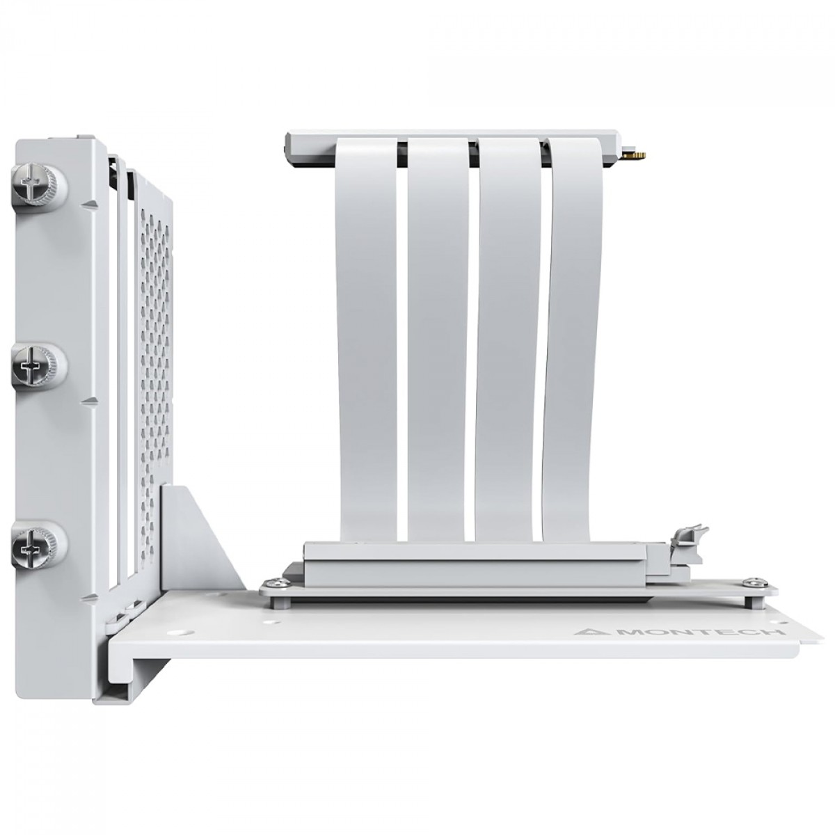 Kit De Suporte Para GPU Vertical Montech, PCIe 4.0, 200mm, Branco
