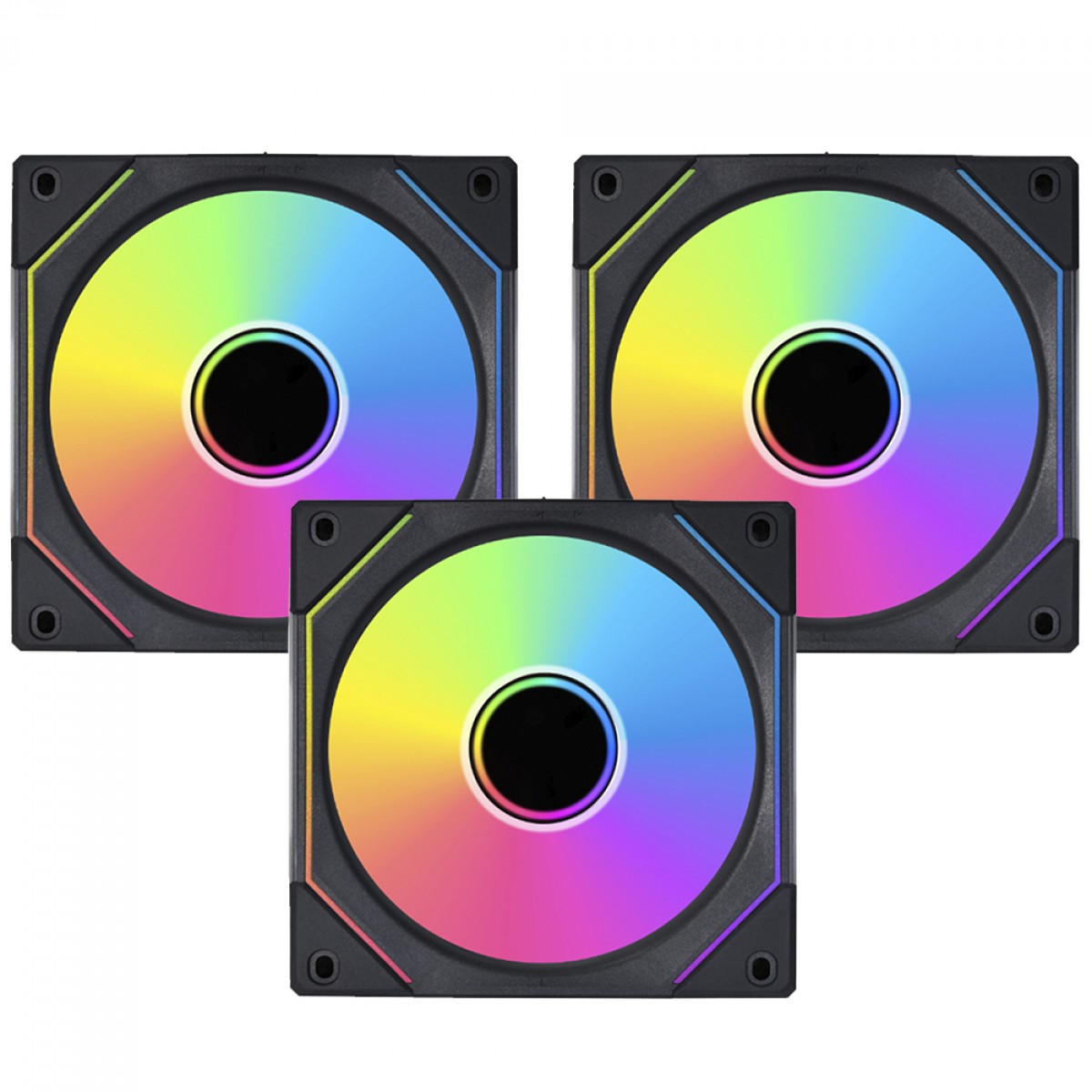 Kit Fan Com 3 Unidade Lian Li SL-INF120, RGB, 120mm, Black, UF-SLIN120-3B