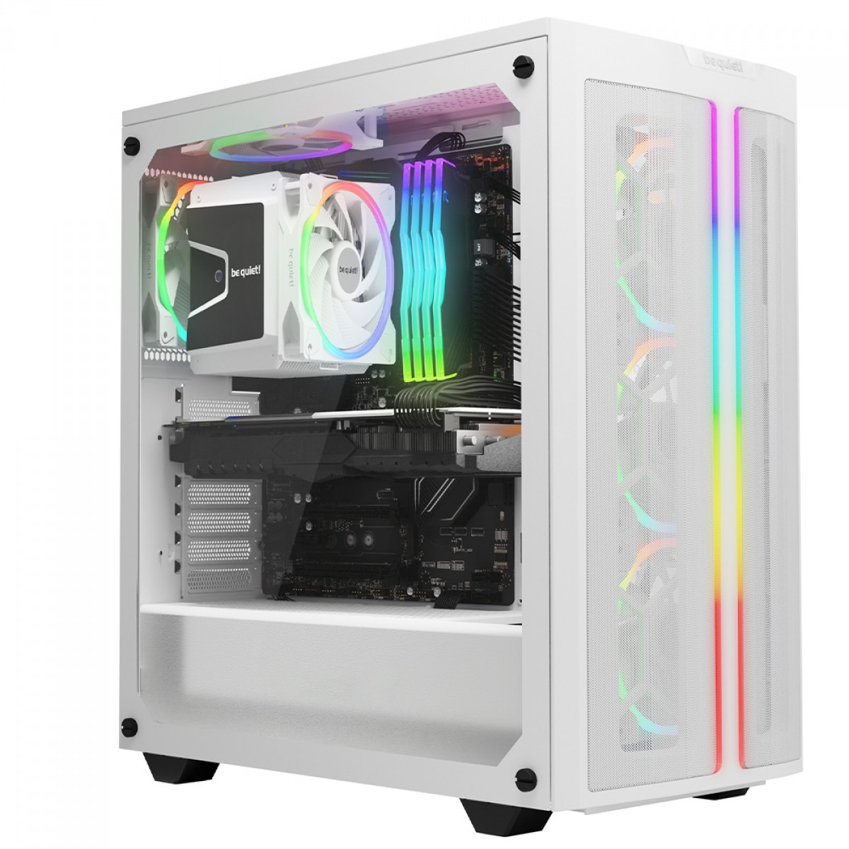 Kit Fan Com 3 Unidades Be Quiet Light Wings, 120mm, ARGB, PWM, Branco, BL100