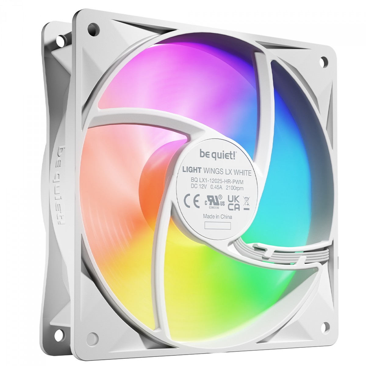 Kit Fan Com 3 Unidades Be Quiet Light Wings LX, ARGB, 120mm, PWM, Branco, BL125