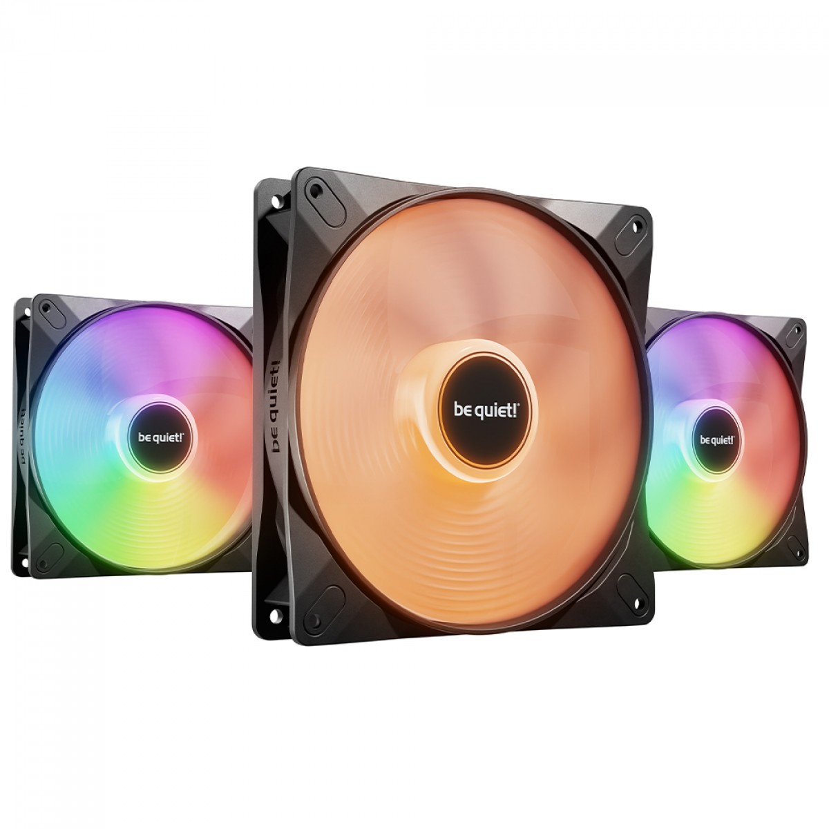 Kit Fan Com 3 Unidades Be Quiet Light Wings LX, ARGB, 140mm, PWM, Preto, BL127