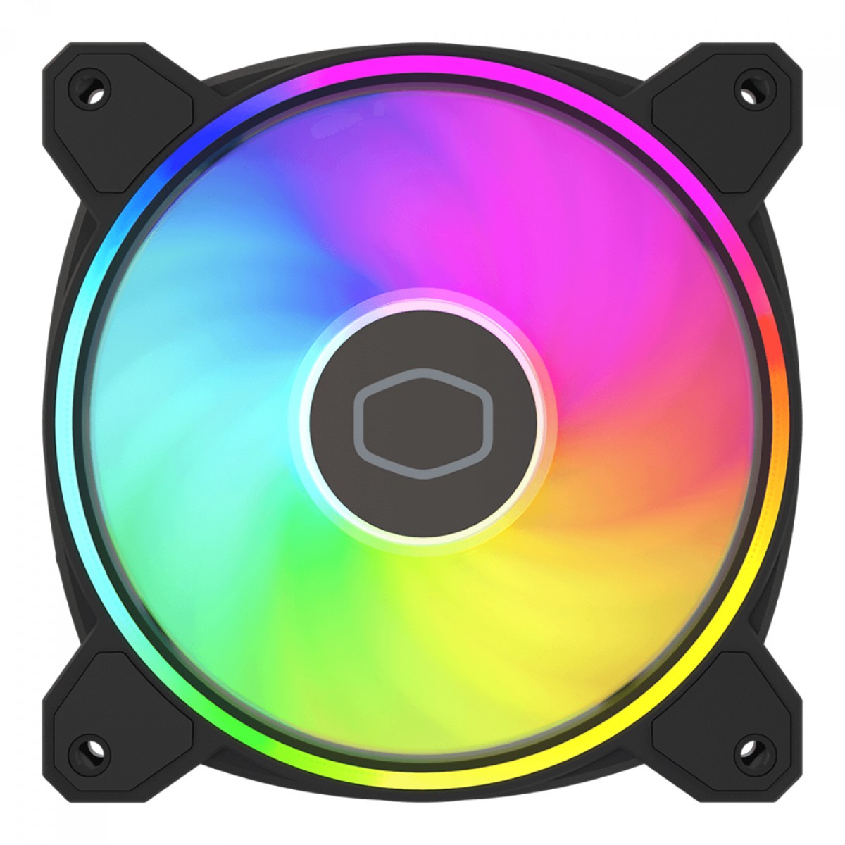 Kit Fan Com 3 Unidades Cooler Master MasterFan MF120 Halo2, ARGB, 120mm, Com Controladora, Preto, MFL-B2DN-213P2-R2