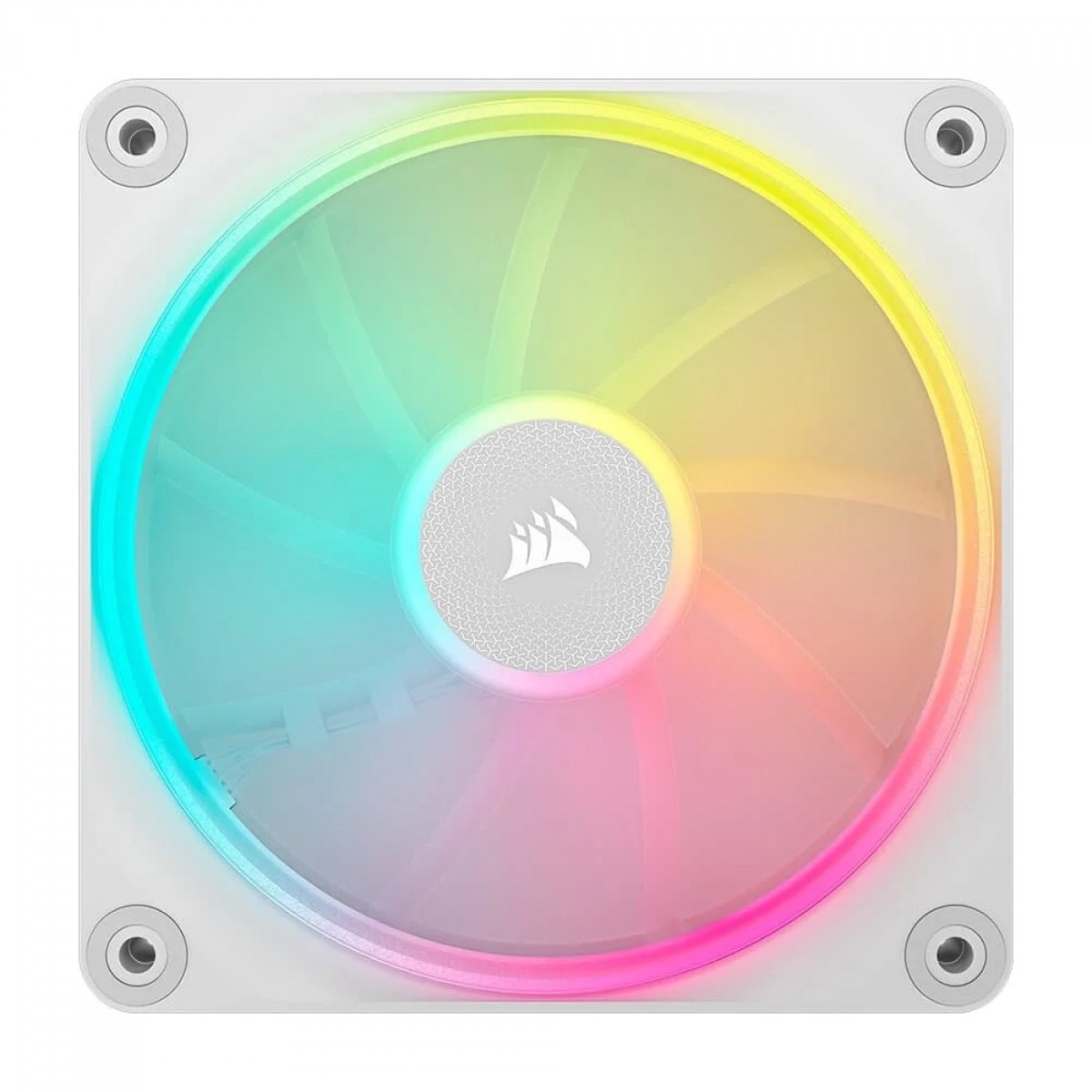 Kit Fan Com 3 Unidades Corsair iCUE LINK LX120, RGB, 120mm, Branco, CO-9051030-WW