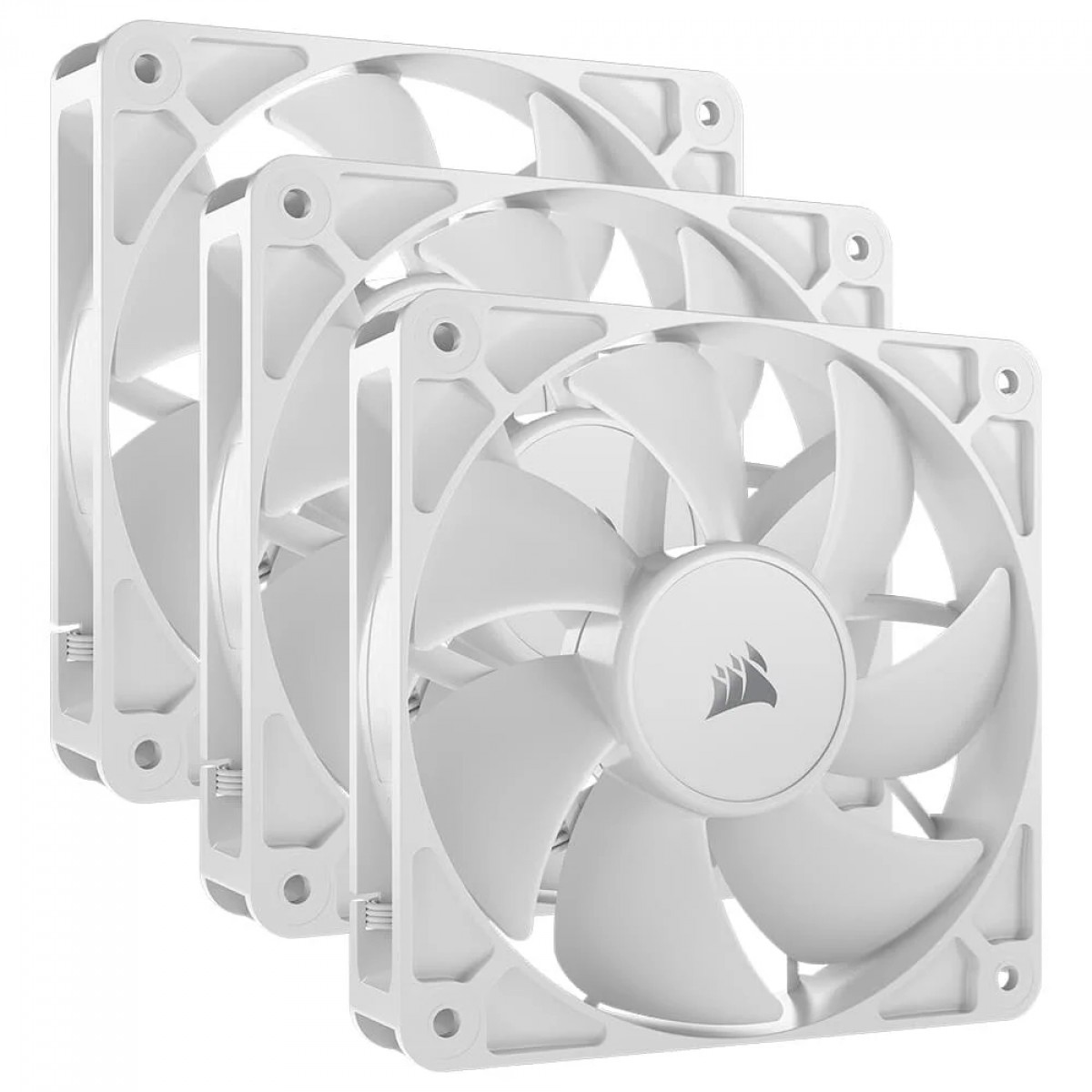 Kit Fan Com 3 Unidades Corsair RS120, 120mm, PWM, Branco, CO-9050193-WW