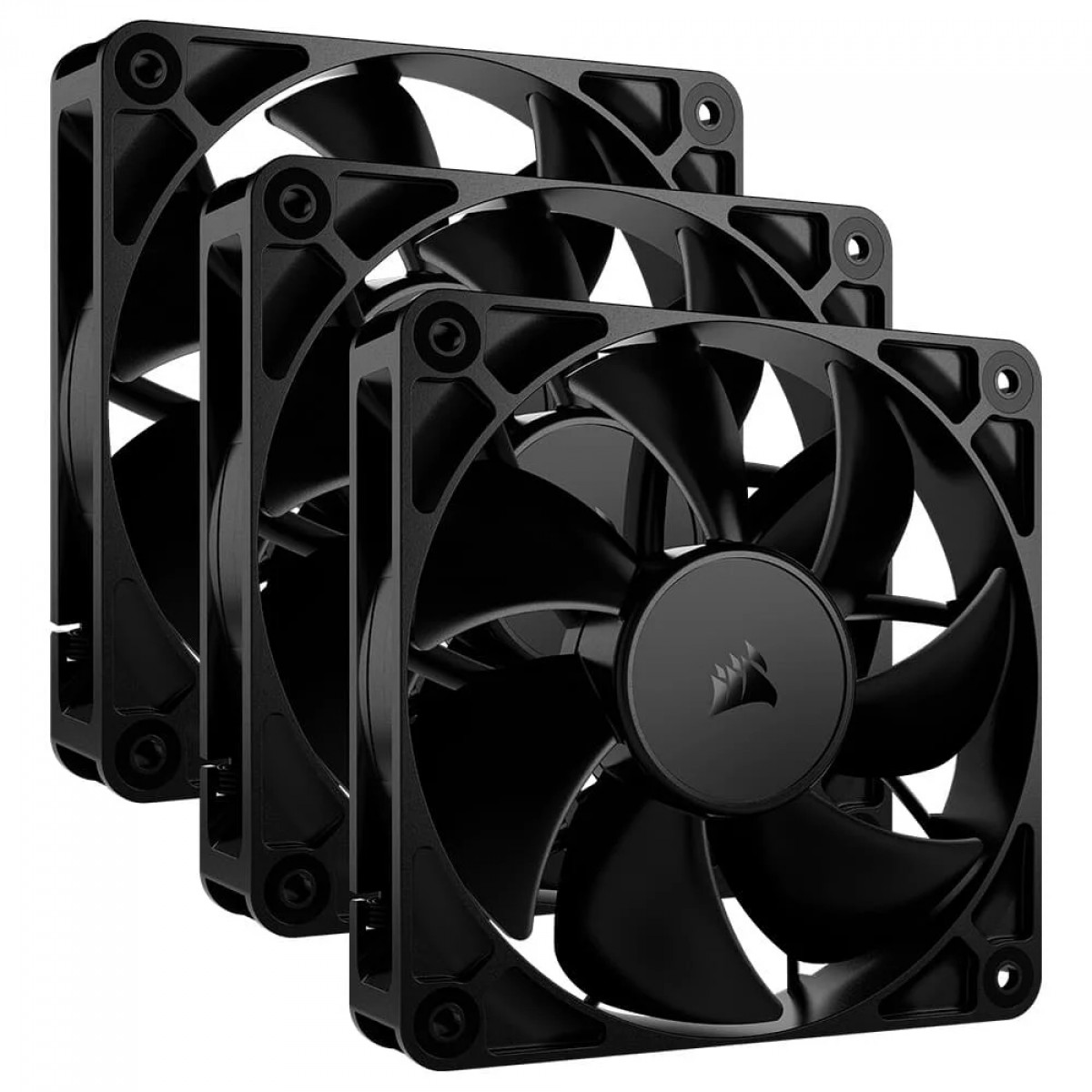 Kit Fan Com 3 Unidades Corsair RS120, 120mm, PWM, Preto, CO-9050189-WW