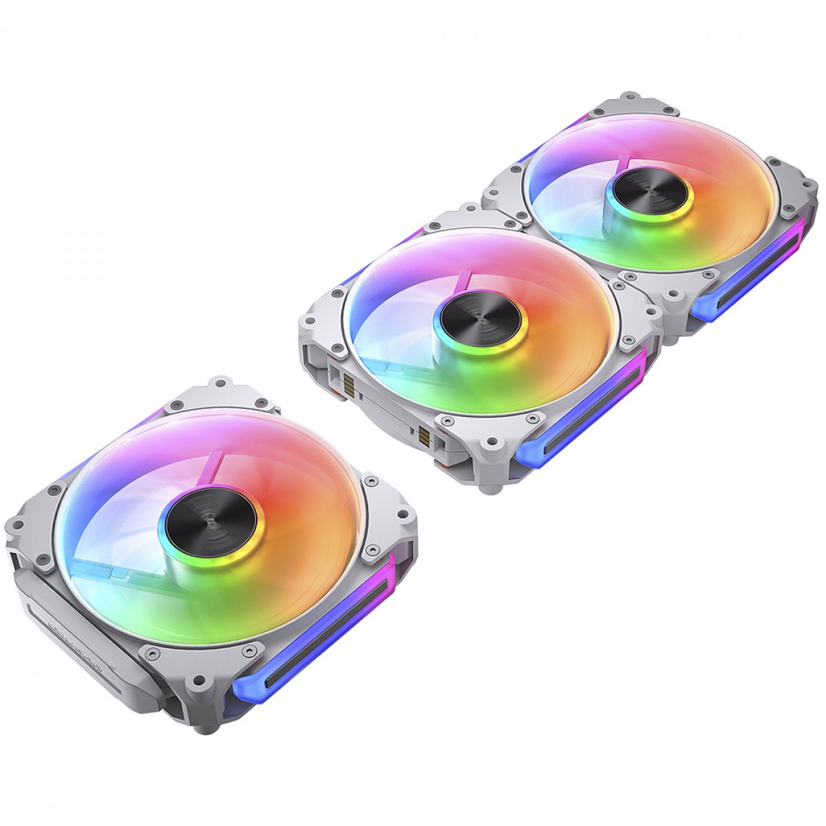 Kit Fan Com 3 Unidades Cougar Apolar, 120mm, ARGB, PWM, Branco, 3MAPR12A3.0002