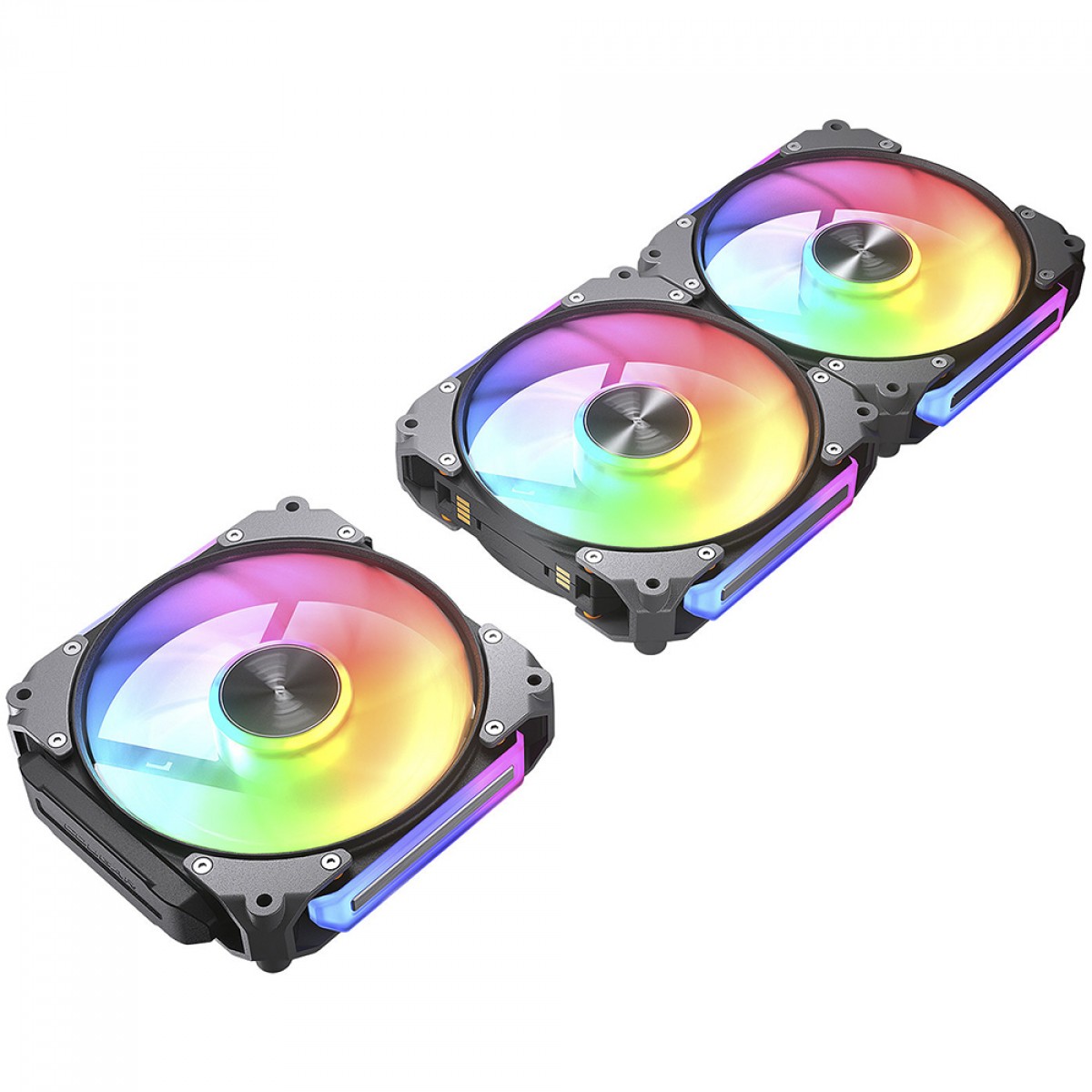 Kit Fan Com 3 Unidades Cougar Apolar, 120mm, ARGB, PWM, Preto, 3MAPR12A3.0001