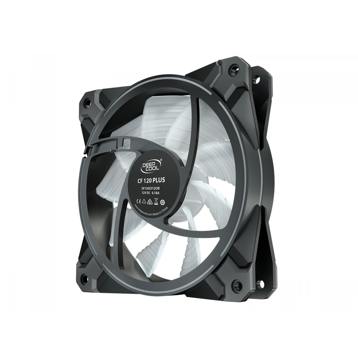 Kit Fan com 3 Unidades DeepCool Dual Ring, RGB 120mm, CF120 PLUS, DP-F12-AR-CF120P-3P