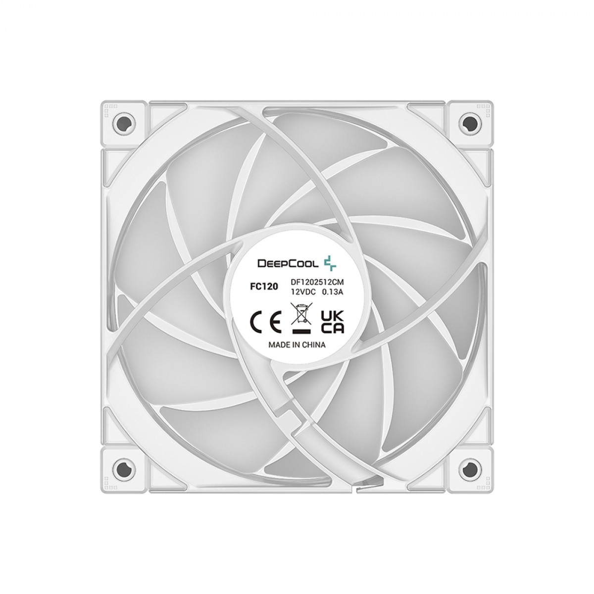 Kit Fan com 3 Unidades DeepCool FC120 WH, RGB, 120mm, White, R-FC120-WHAMN3-G-1