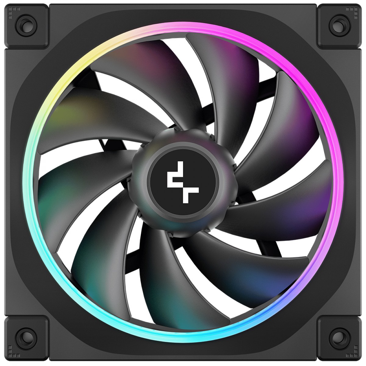 Kit Fan Com 3 Unidades DeepCool FL12, ARGB, 120mm, PWM, Preto, R-FL12-BKAPN3-G