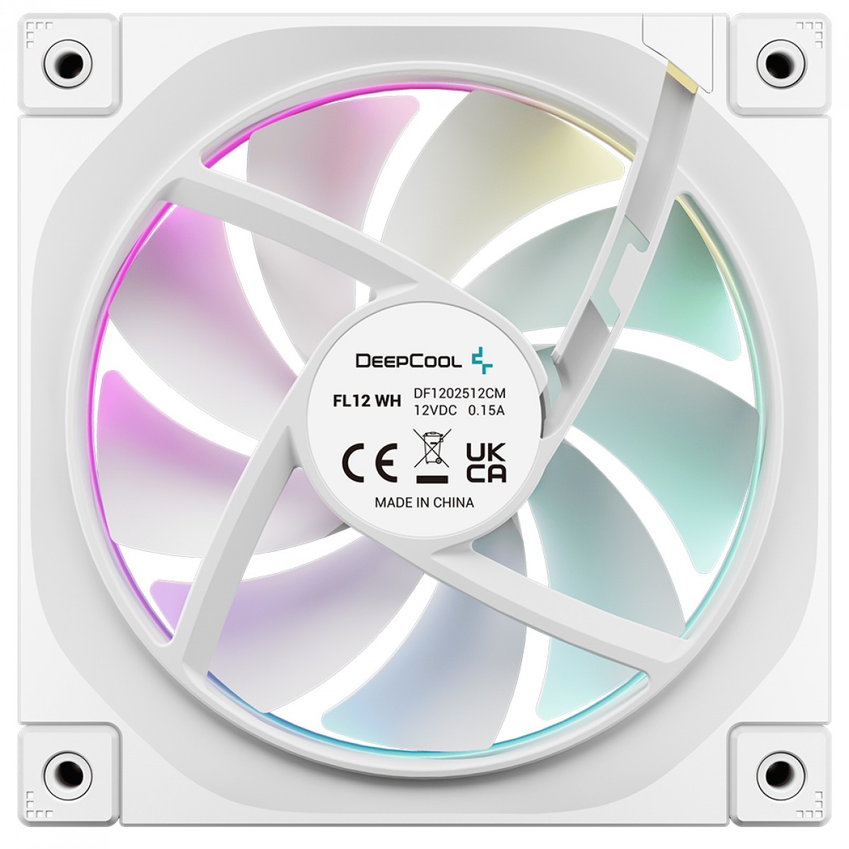 Kit Fan Com 3 Unidades DeepCool FL12 WH, ARGB, 120mm, PWM, Branco, R-FL12-WHAPN3-G