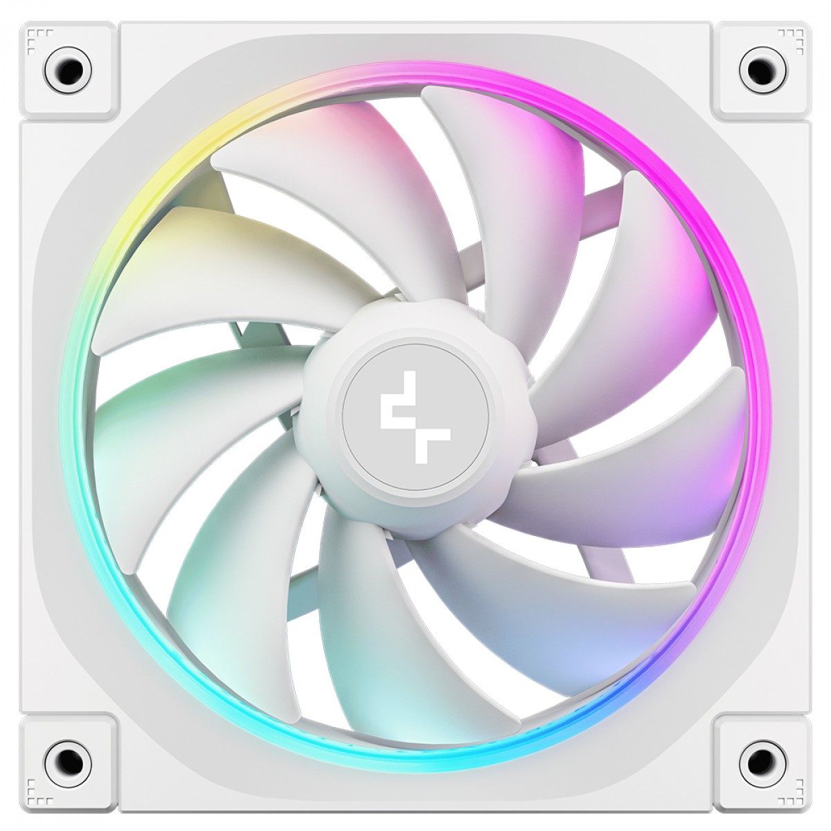 Kit Fan Com 3 Unidades DeepCool FL12 WH, ARGB, 120mm, PWM, Branco, R-FL12-WHAPN3-G