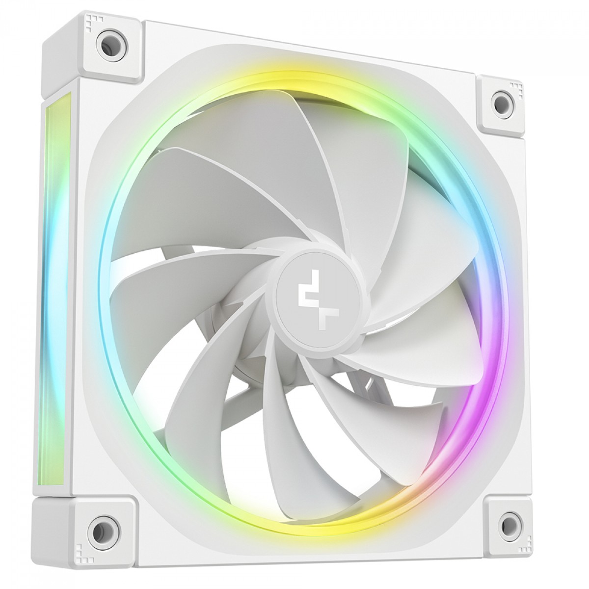 Kit Fan Com 3 Unidades DeepCool FL12R WH, ARGB, 120mm, Reverse, PWM, Branco, R-FL12R-WHAPN3-G