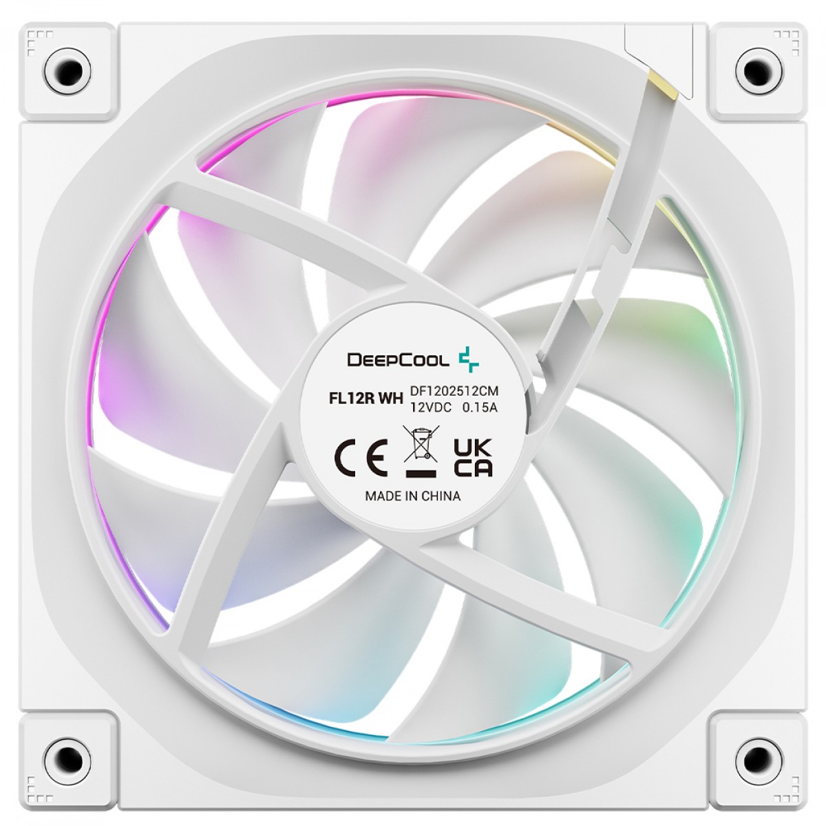 Kit Fan Com 3 Unidades DeepCool FL12R WH, ARGB, 120mm, Reverse, PWM, Branco, R-FL12R-WHAPN3-G