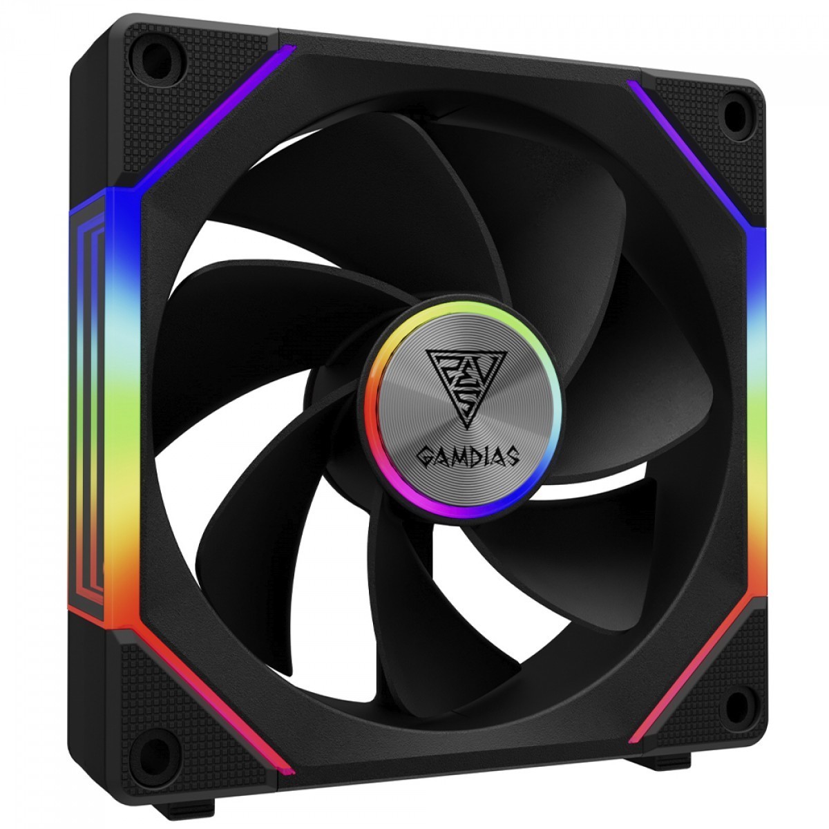 Kit Fan Com 3 Unidades Gamdias Aeolus P2-1203, ARGB, 120mm, PWM, Preto