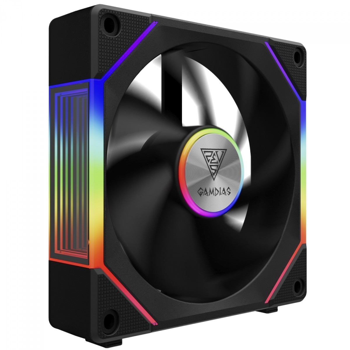 Kit Fan Com 3 Unidades Gamdias Aeolus P2-1203, ARGB, 120mm, PWM, Preto