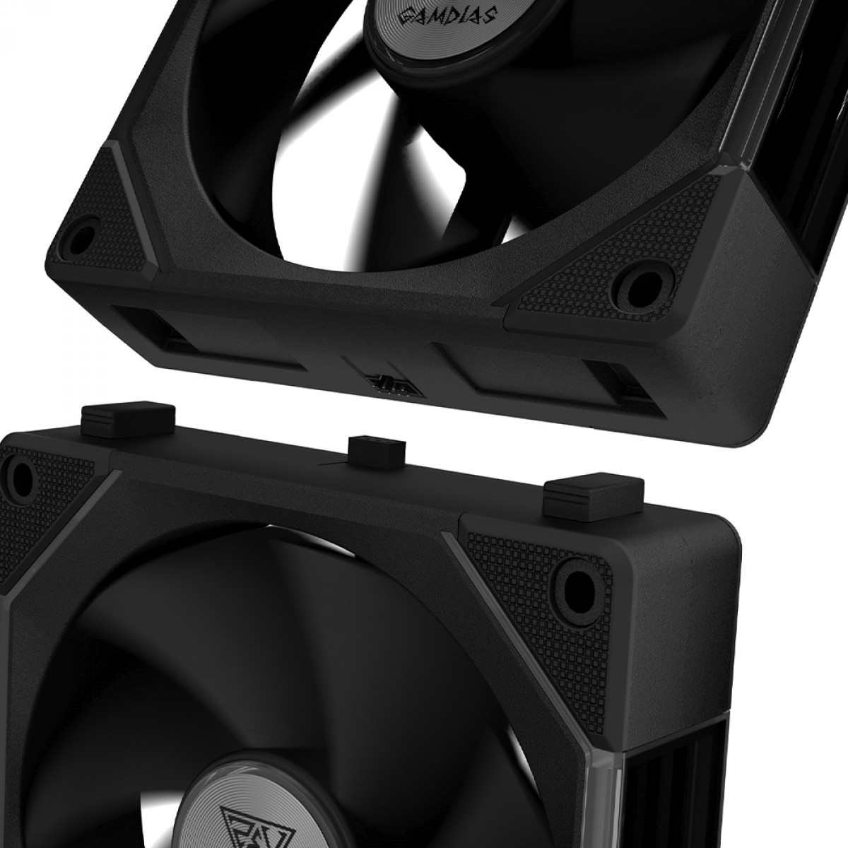 Kit Fan Com 3 Unidades Gamdias Aeolus P2-1203, ARGB, 120mm, PWM, Preto