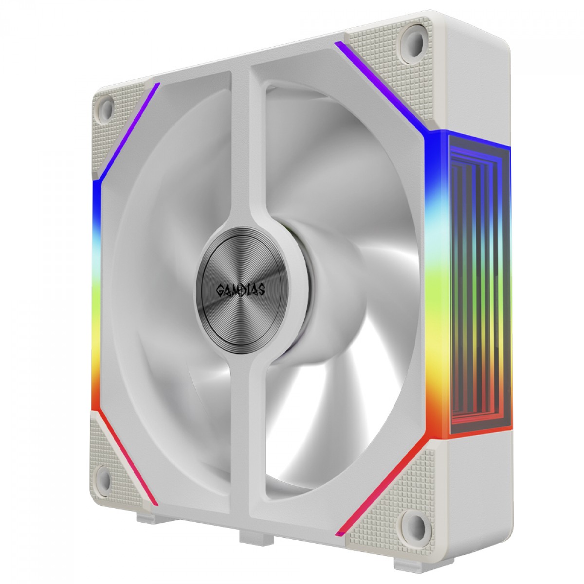 Kit Fan Com 3 Unidades Gamdias Aeolus P2-1203 WH, ARGB, 120mm, PWM, Branco