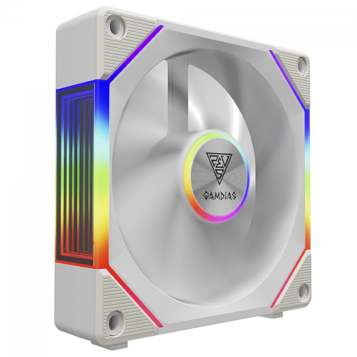 Kit Fan Com 3 Unidades Gamdias Aeolus P2-1203 WH, ARGB, 120mm, PWM, Branco