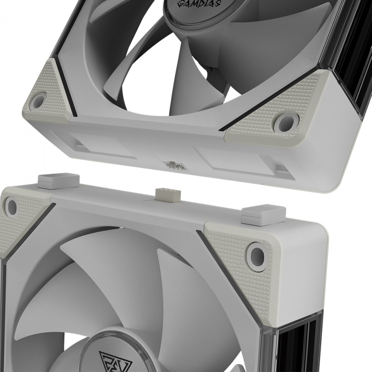 Kit Fan Com 3 Unidades Gamdias Aeolus P2-1203 WH, ARGB, 120mm, PWM, Branco