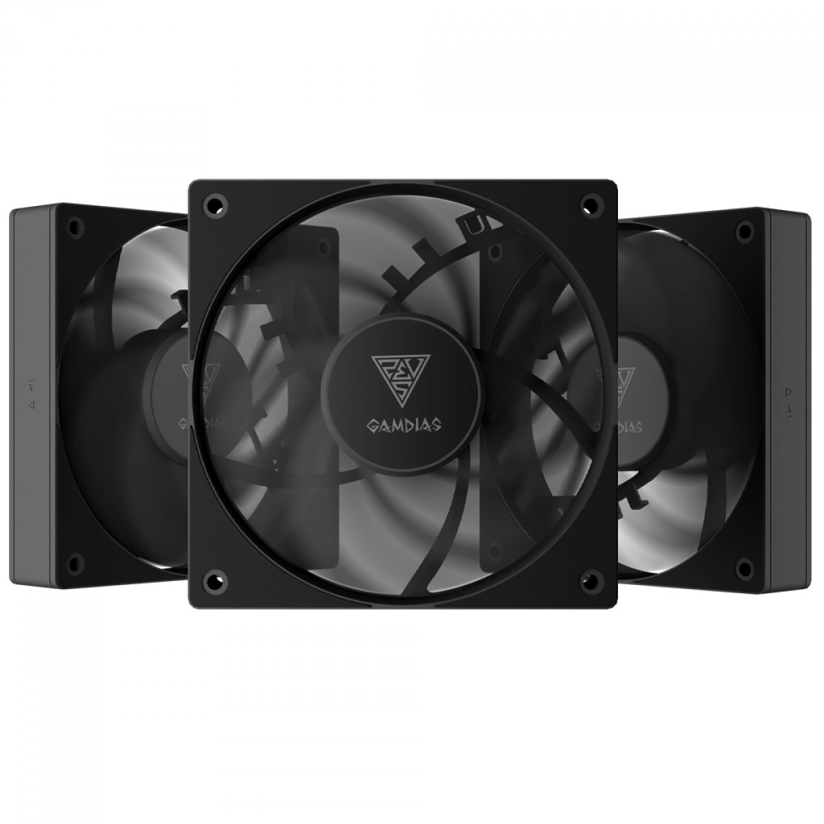 Kit Fan com 3 Unidades Gamdias Notus M1-1203, 120mm, PWM, Preto