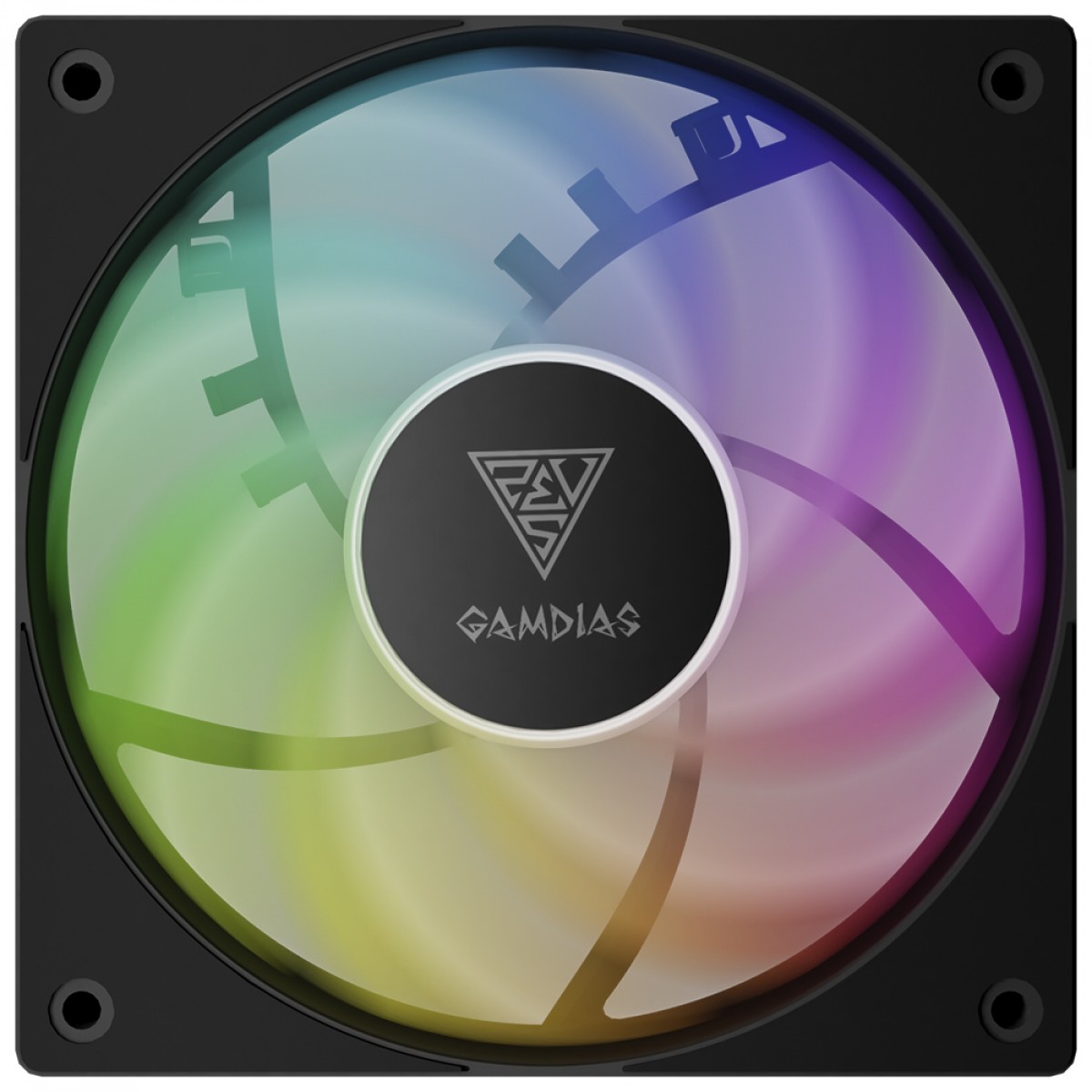 Kit Fan com 3 Unidades Gamdias Notus M1-1203 ARGB, 120mm, PWM, Preto