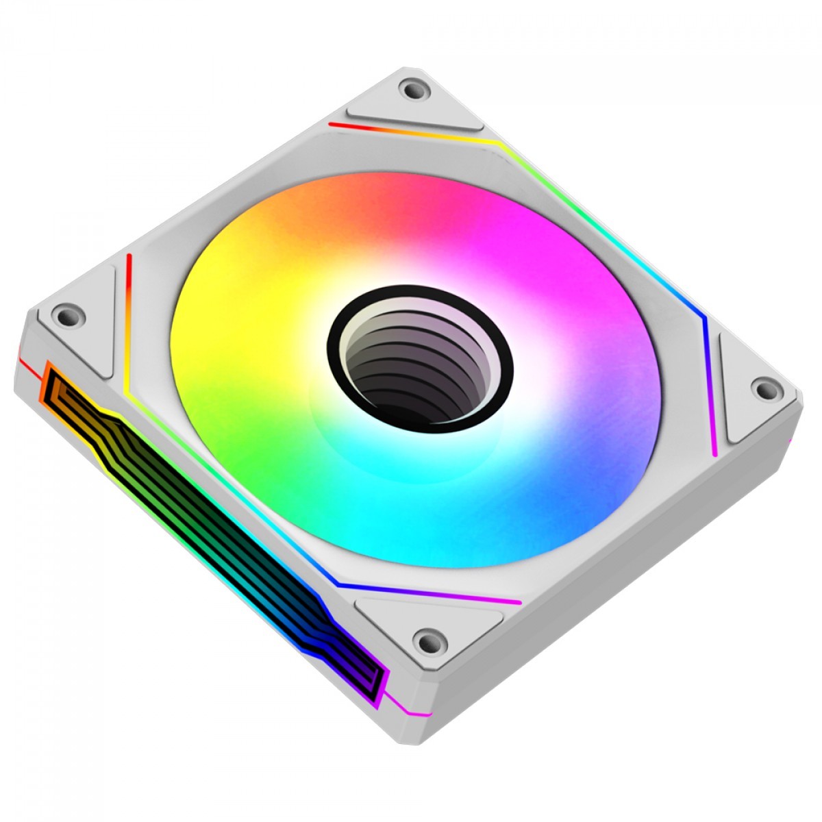 Kit Fan Com 3 Unidades Gamer Ninja Shimo, ARGB, 120mm, Com Controladora, Branco, GN-FN-SMK12AW