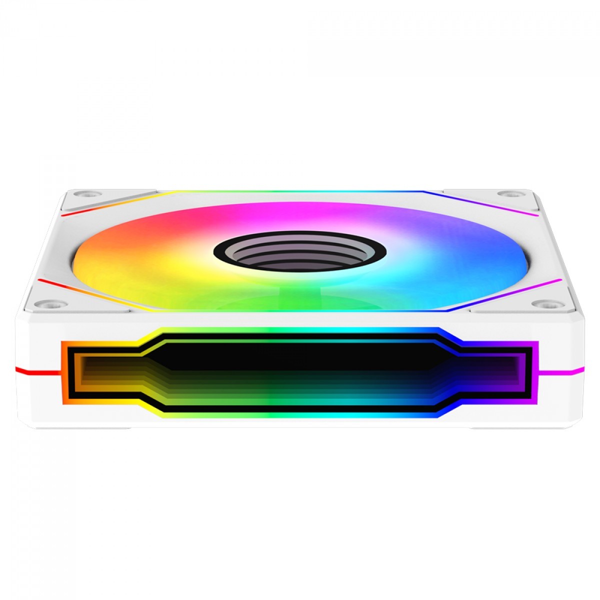 Kit Fan Com 3 Unidades Gamer Ninja Shimo, ARGB, 120mm, Com Controladora, Branco, GN-FN-SMK12AW