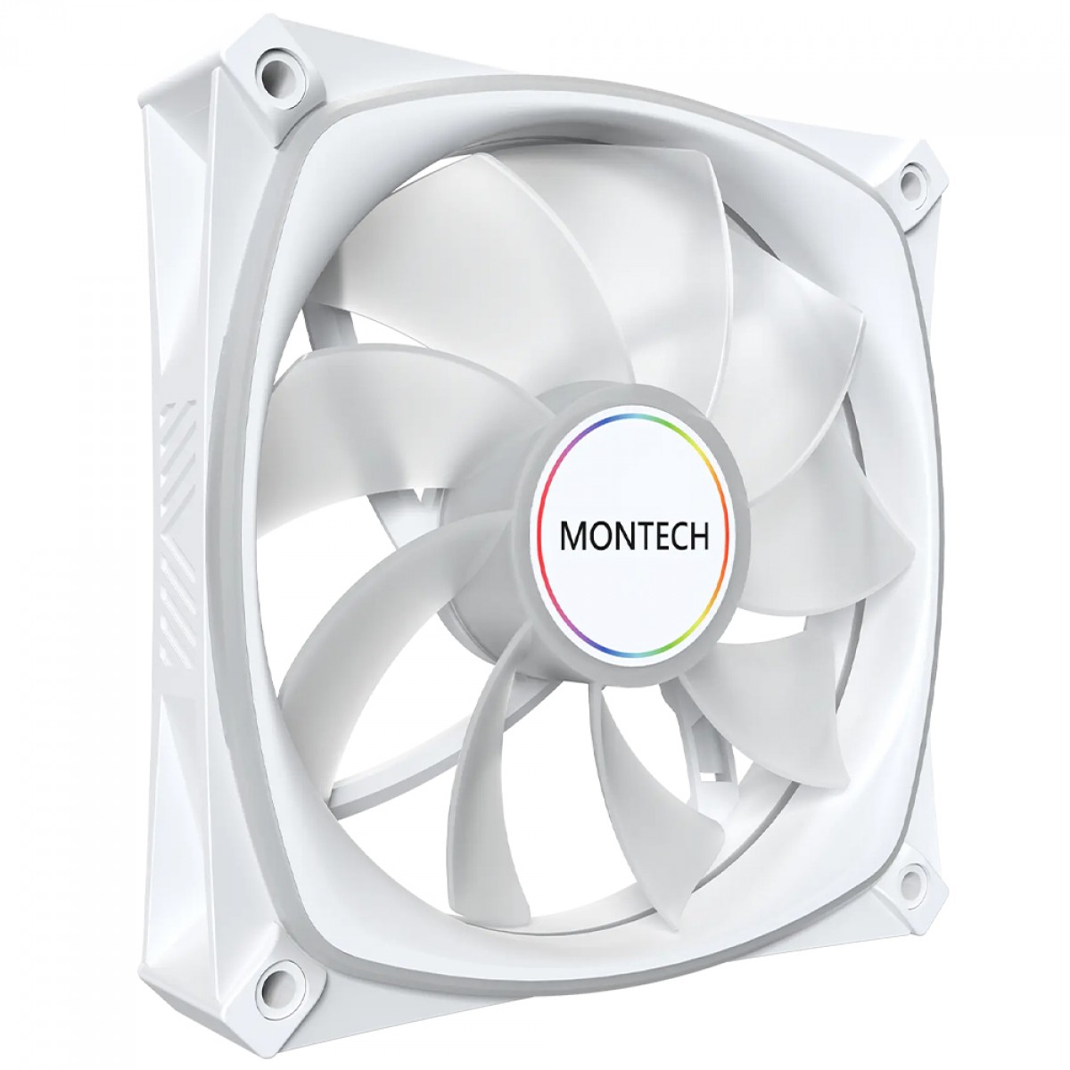 Kit Fan com 3 Unidades Montech RX120 Pro, ARGB, 120mm, Reverse, PMW, Branco