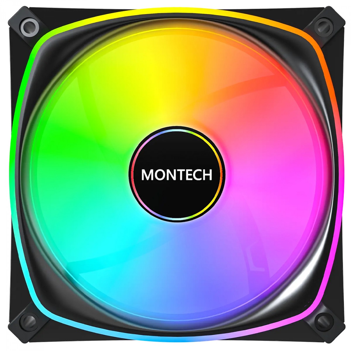 Kit Fan com 3 Unidades Montech RX120 Pro, ARGB, 120mm, Reverse, PMW, Preto