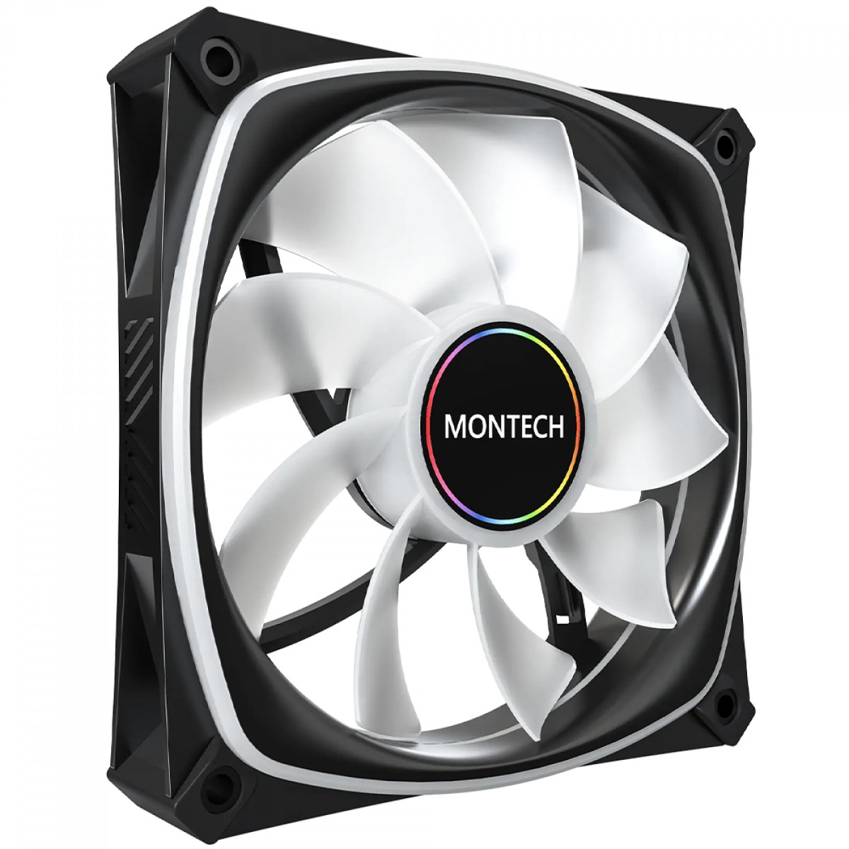 Kit Fan com 3 Unidades Montech RX120 Pro, ARGB, 120mm, Reverse, PMW, Preto