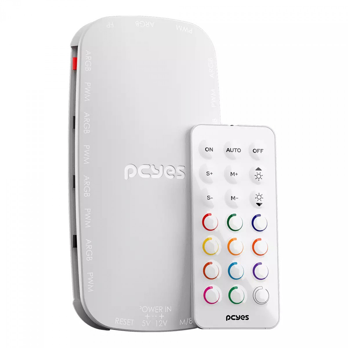 Kit Fan Com 3 Unidades PCYES Sangue Frio 3 ARGB White Ghost, 120mm, Com Controladora, Branco, K3ARGBSF3WGBR