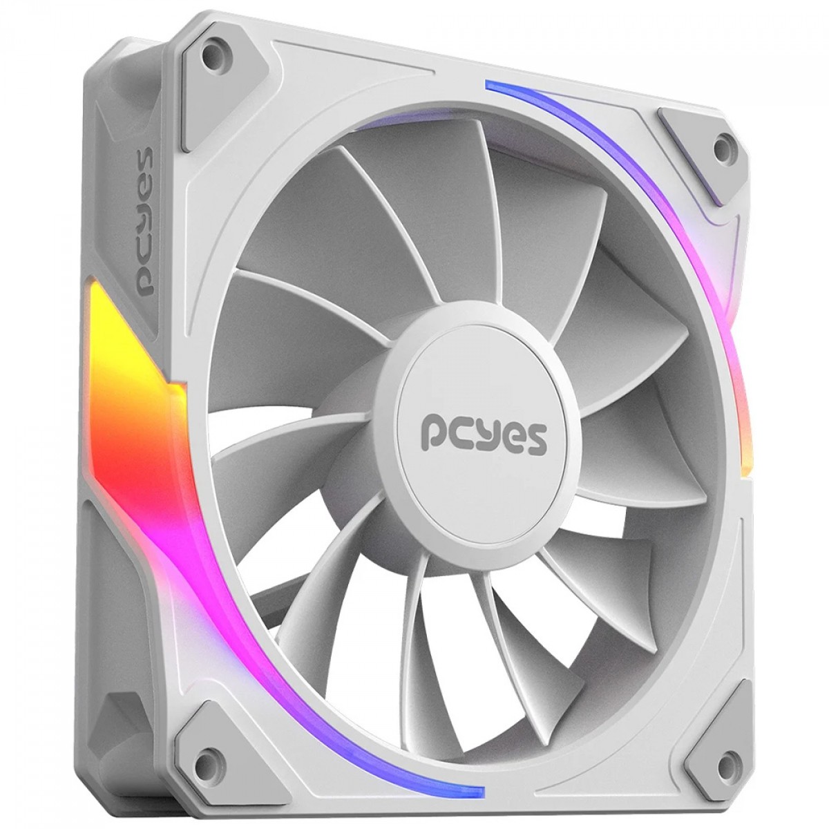 Kit Fan Com 3 Unidades PCYes Sangue Frio 3 ARGB White Ghost, Reverse, 120mm, Branco, K3ARGBSF3WGRVBR