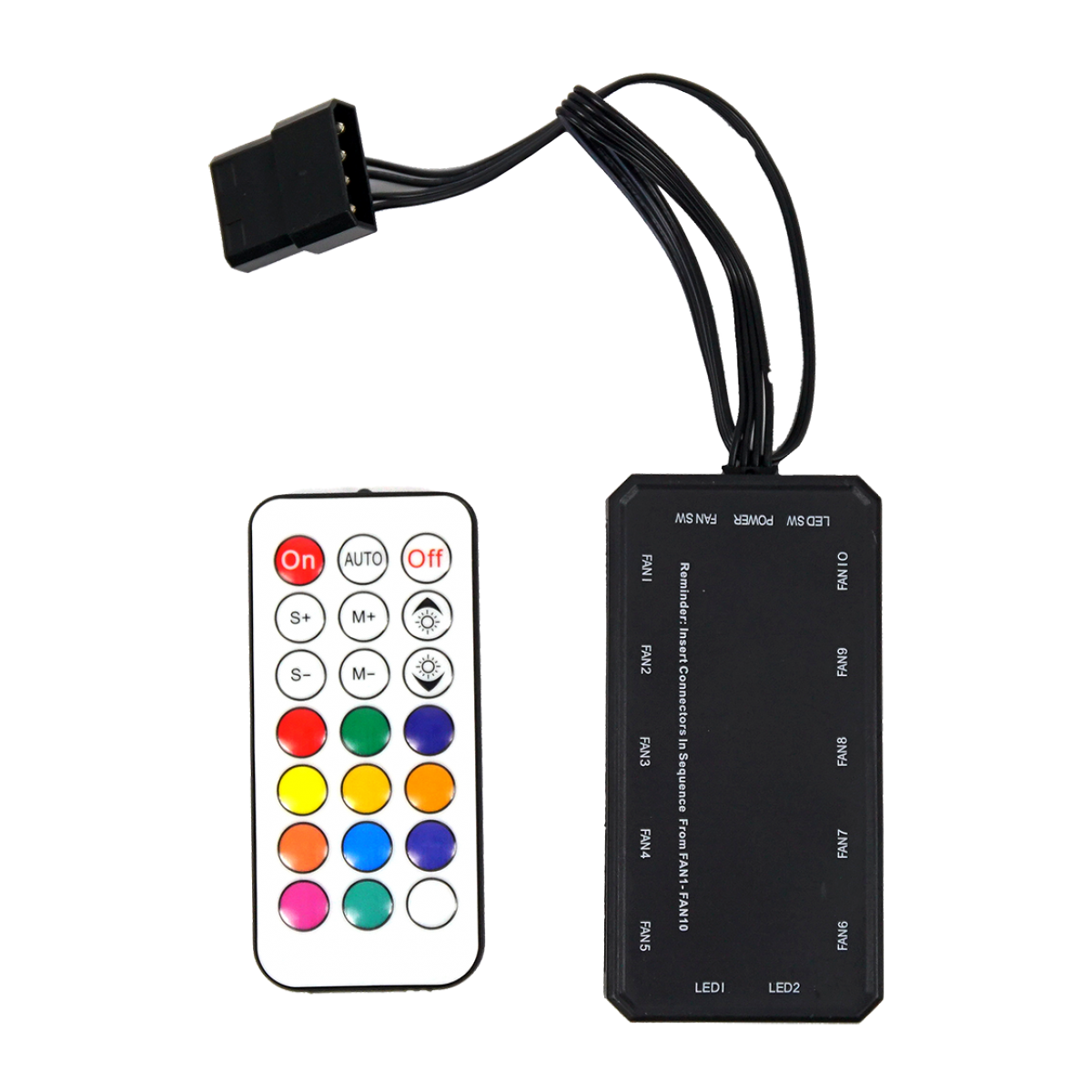 Kit Fan com 3 Unidades Redragon GC-F011, RGB, 120mm, Com Controladora, GC-F011