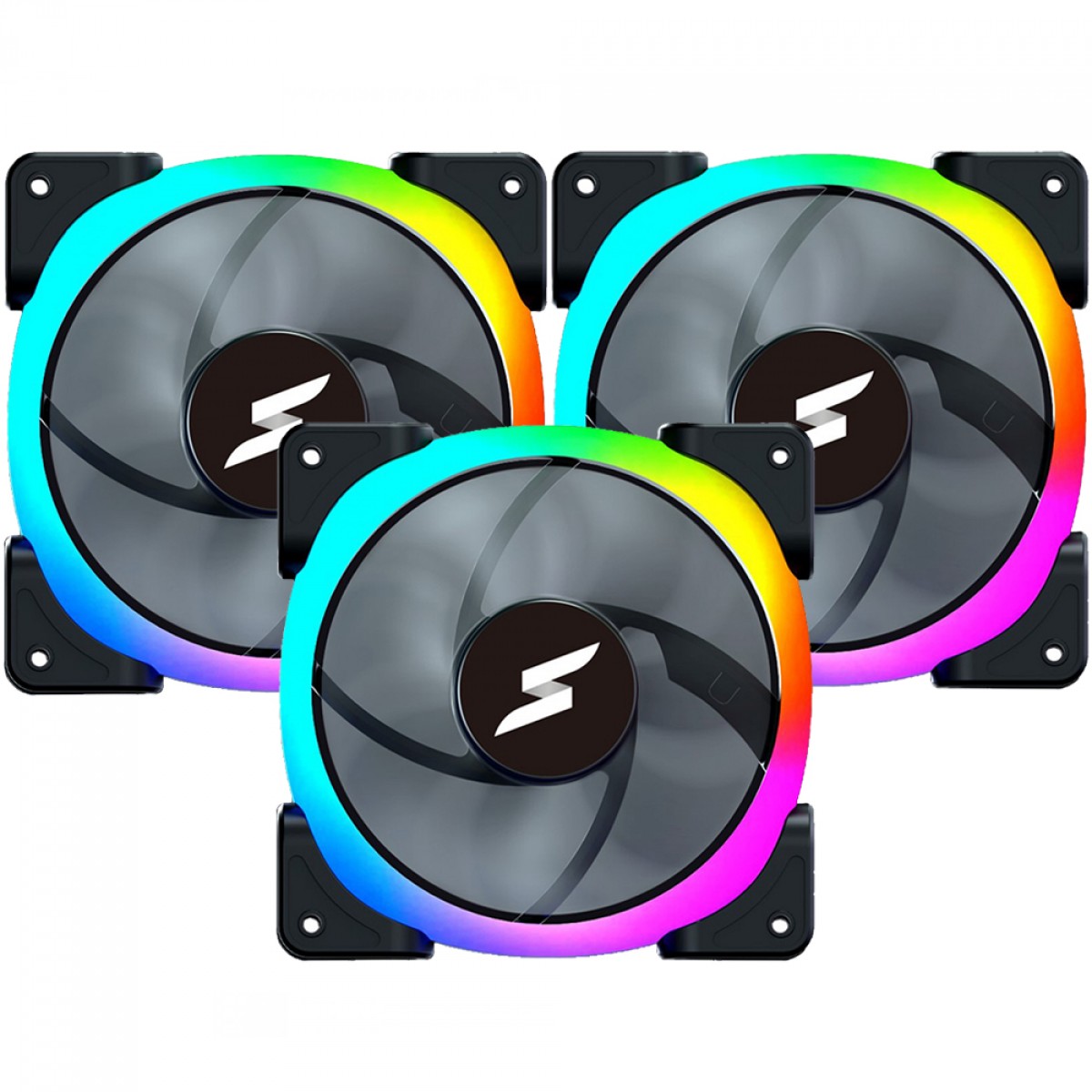 Kit Fan Com 3 Unidades SuperFrame Lokus 2.0, ARGB, 120mm, Black, SF-05 2.0