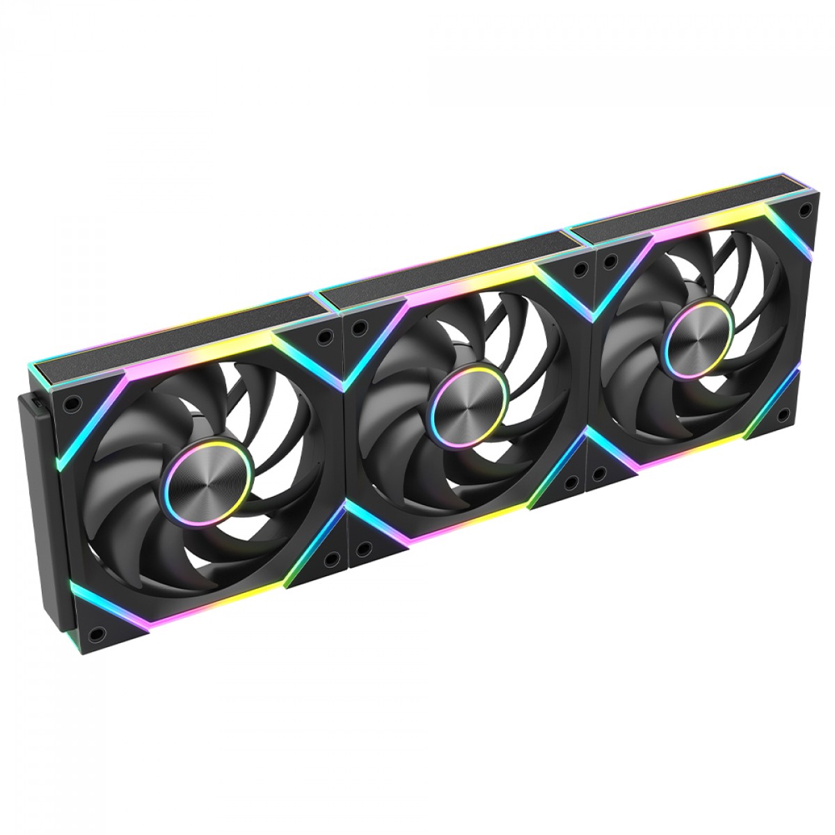 Kit Fan Com 3 Unidades SuperFrame Pulse, ARGB, 120mm, PWM, Preto, SF-FN-PSK12AB