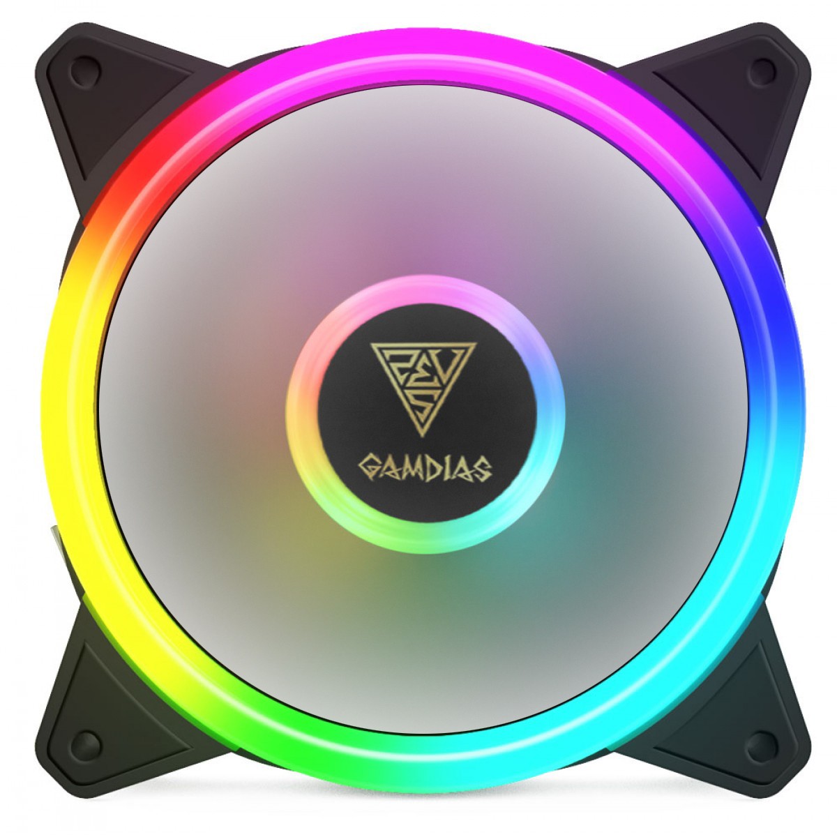 Kit Fan com 5 Unidades Gamdias Aeolus, RGB 120mm, Com Controladora, M2-1205R