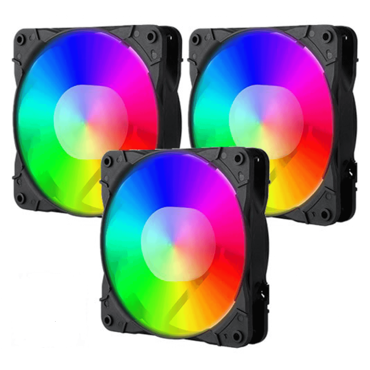Kit Fan com 3 Unidades Redragon, RGB 120mm, Com Controladora, GC-F007