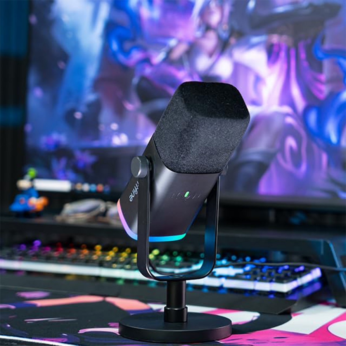 Kit Fifine Ampligame KS5 Streamer/Gamer, RGB, Com Microfone e Mixer de Áudio, XLR/USB, Preto