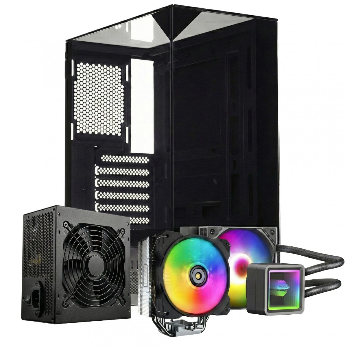 Kit Gabinete Gamer + Fonte 650W + Cooler