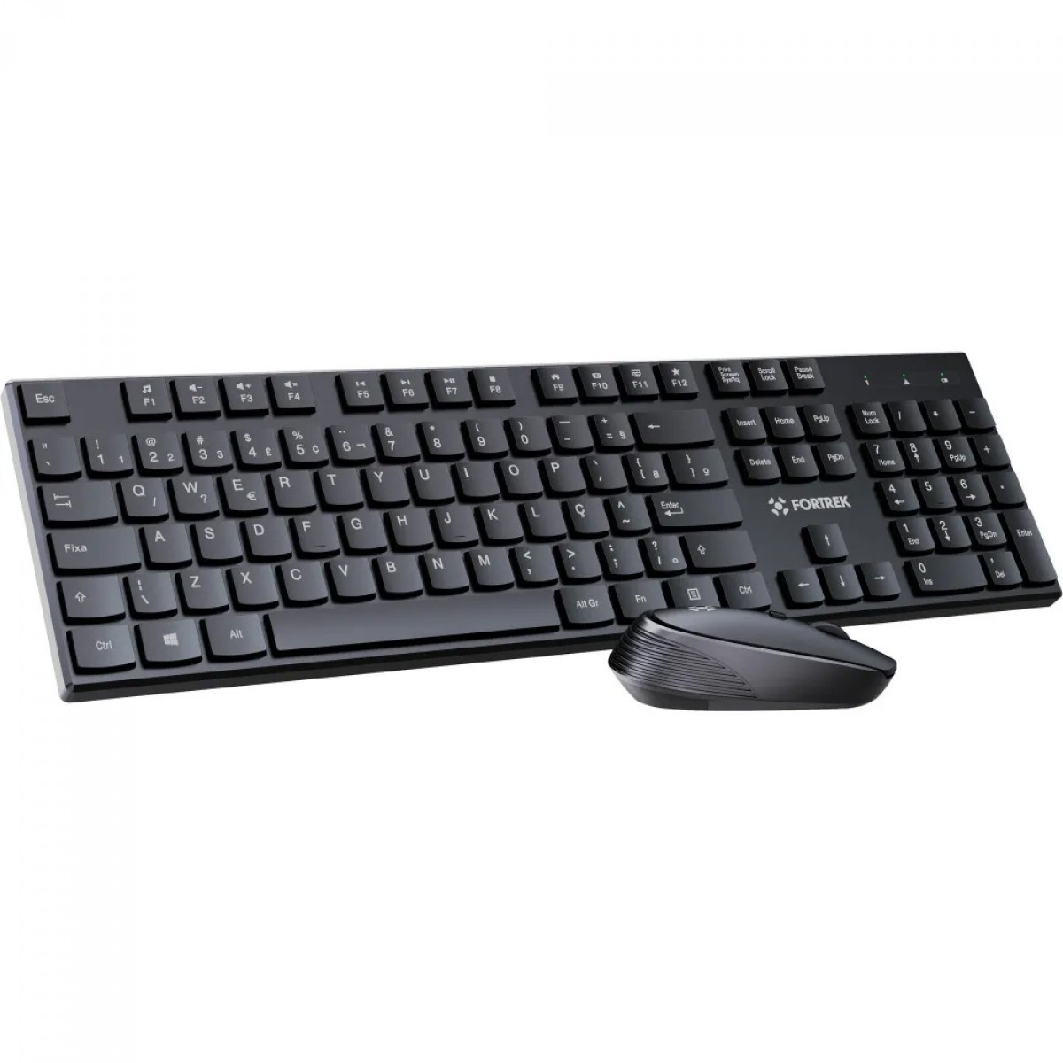 Kit Teclado e Mouse Fortrek CW11, Wireless, ABNT2, Preto